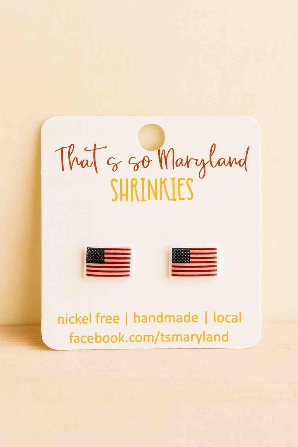 American Flag Stud Earrings