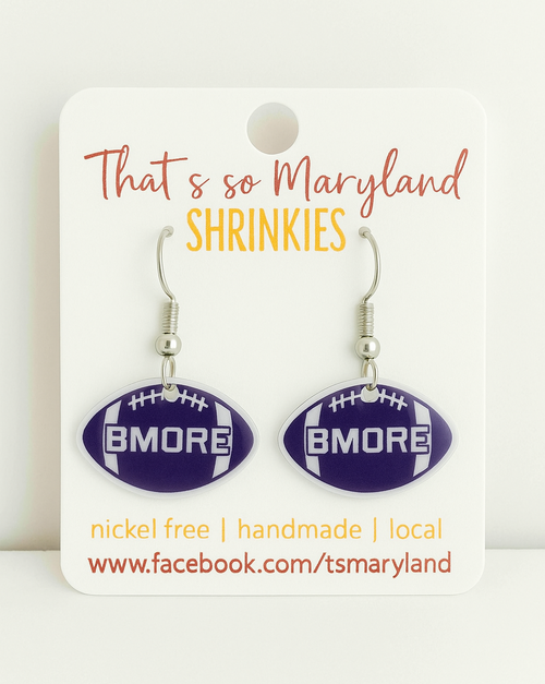 Baltimore Football Dangle Earrings