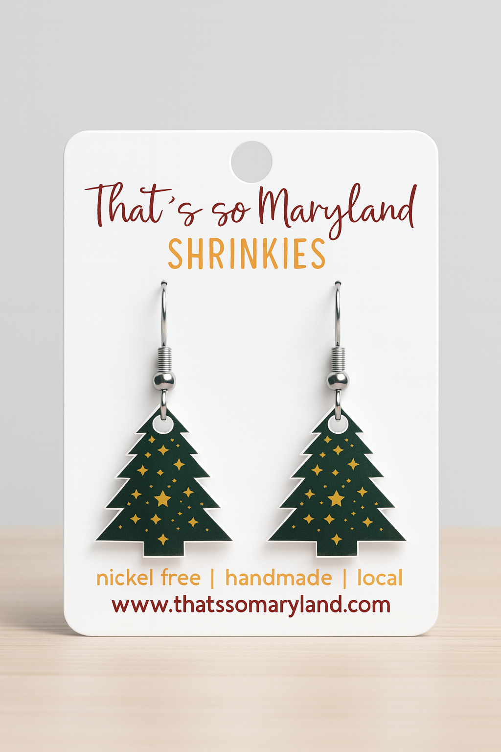 Christmas tree earrings