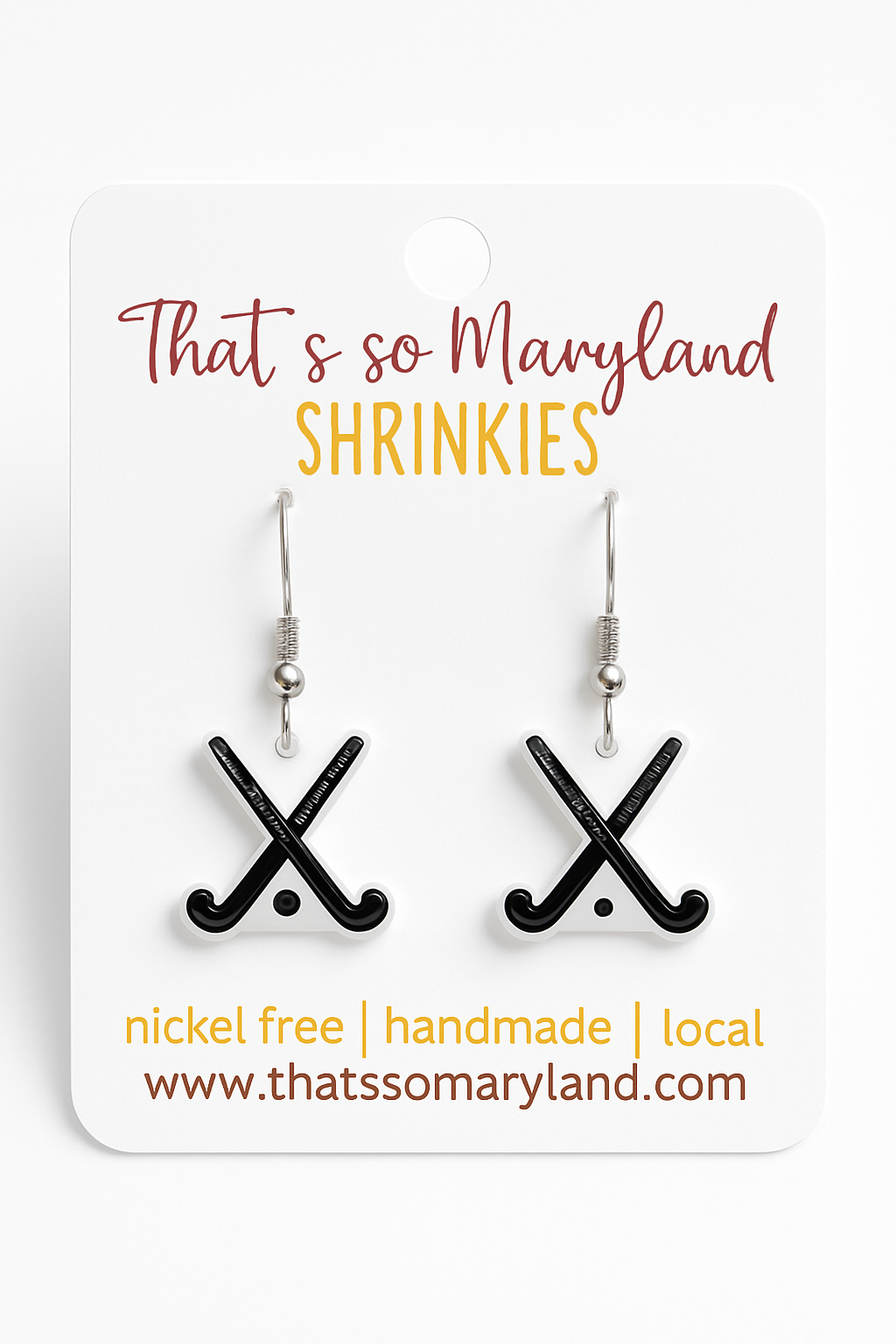 Field Hockey dangle earrings