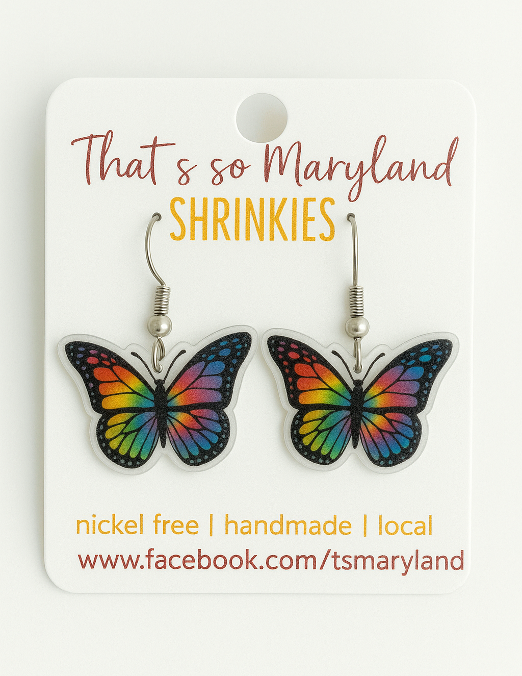 Butterfly dangle earrings