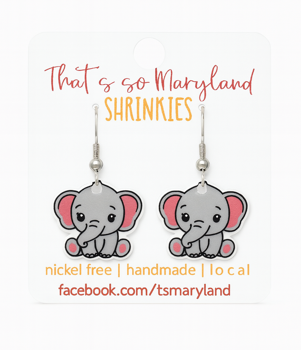 Elephant dangle earrings