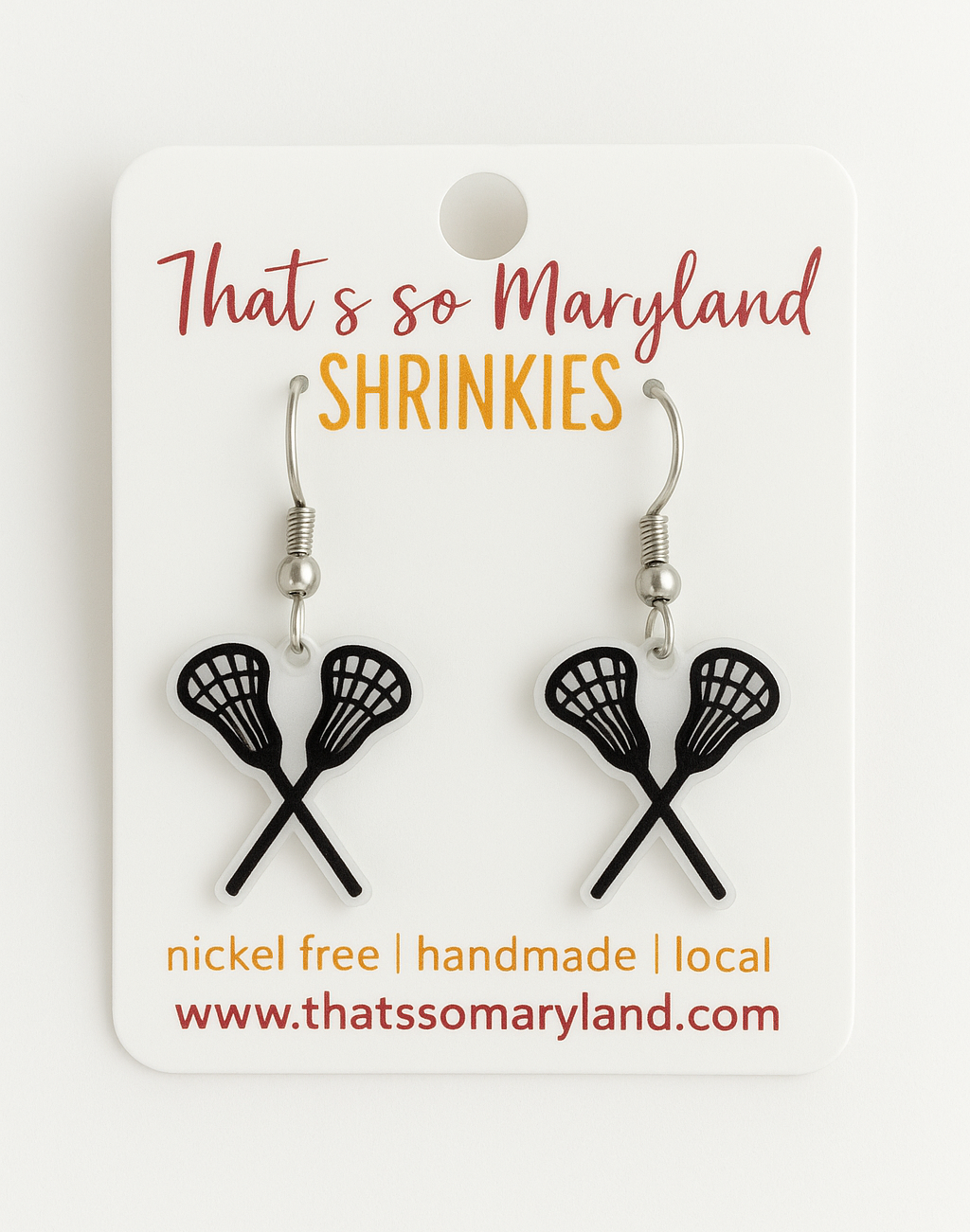 Lacrosse dangle earrings
