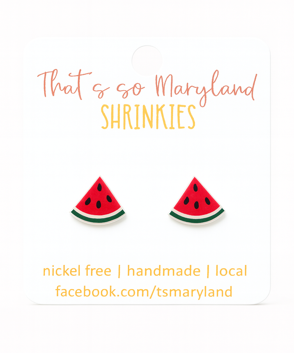 Watermelon stud earrings
